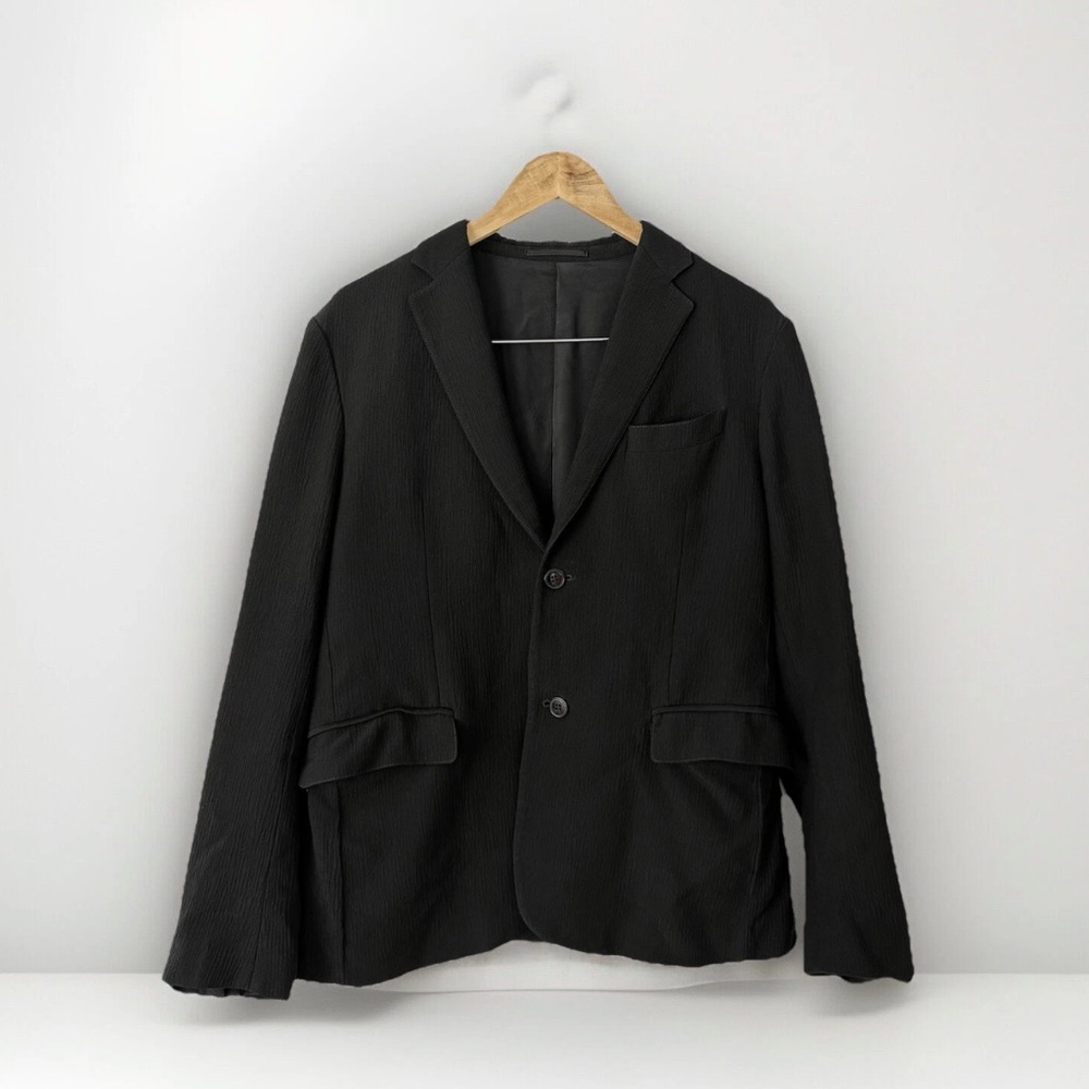 Versace Collection Men’s Blazer Black Textured Fabric Size 48 IT (38 US) Luxury